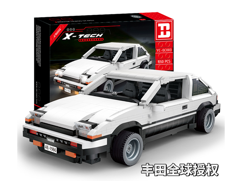 1550PCS Toyota AE86 Pull Back Vehicle Building Blocks