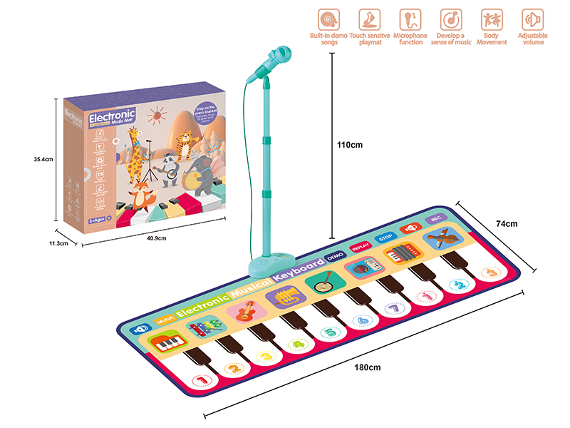 Electronic Music Mat With Single Microphone