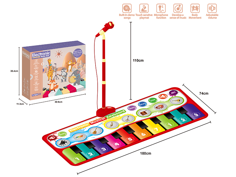 Electronic Music Mat With Single Microphone