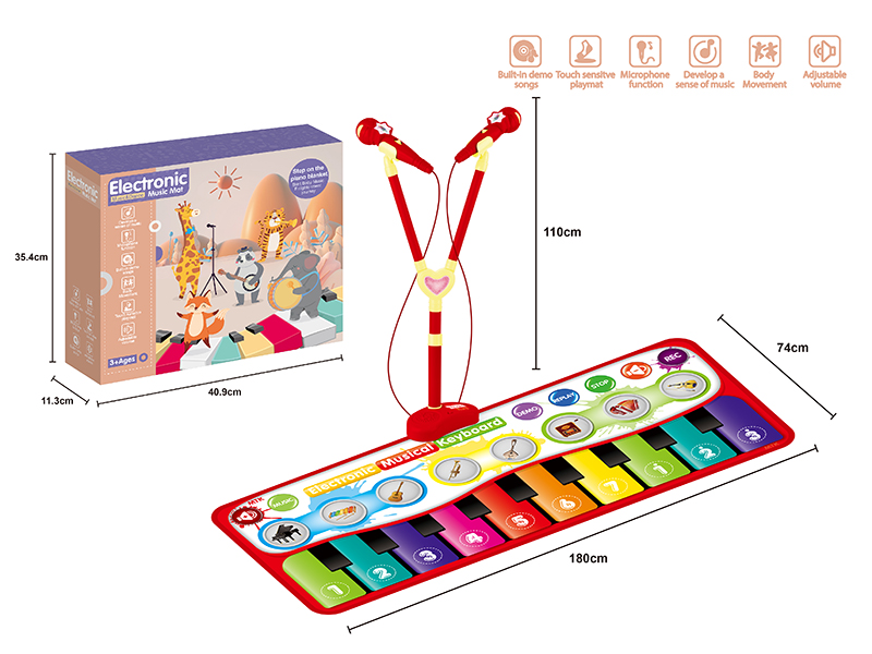 Electronic Music Mat With Double Microphones