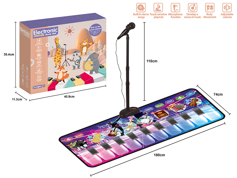 Electronic Music Mat With Single Microphone