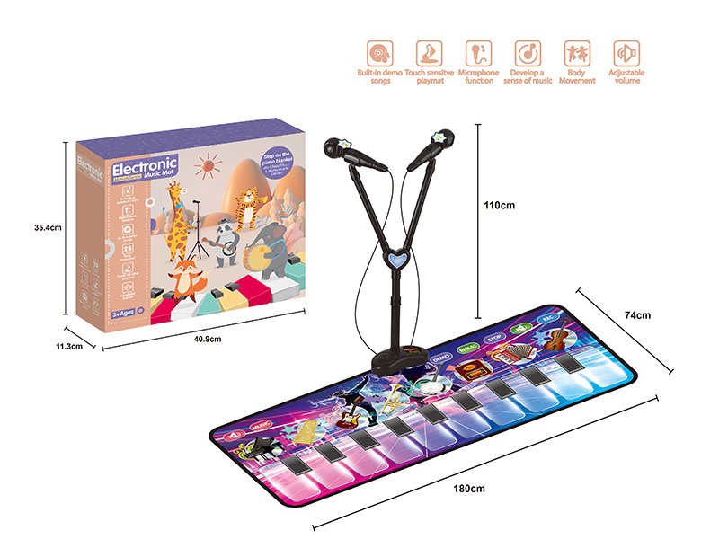 Electronic Music Mat With Double Microphones