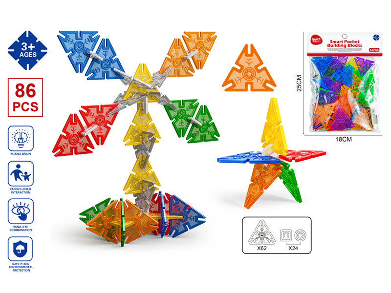 86Pcs Smart Pocket Building Blocks