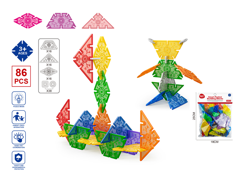 86Pcs Smart Pocket Building Blocks
