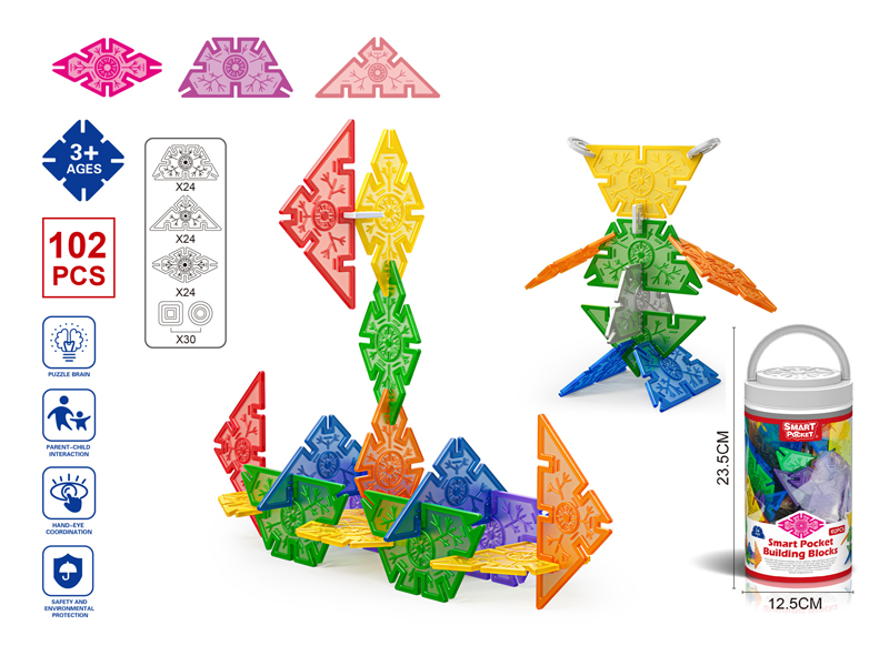 3 In 1 Smart Pocket Building Blocks 102Pcs