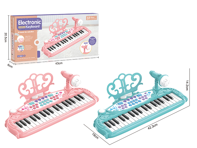 37 Key Multifunctional Electronic Organ With Microphone,Without MP3 Line,Transformer