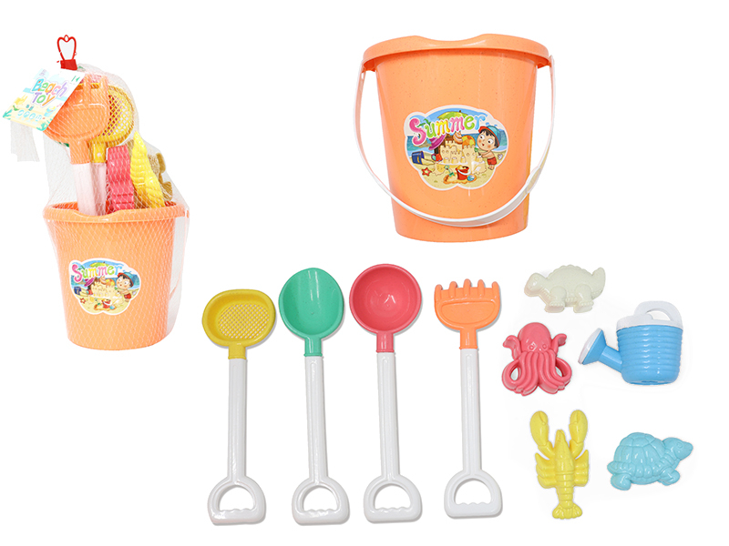 Wheat Straw Sand Bucket Set(10pcs)