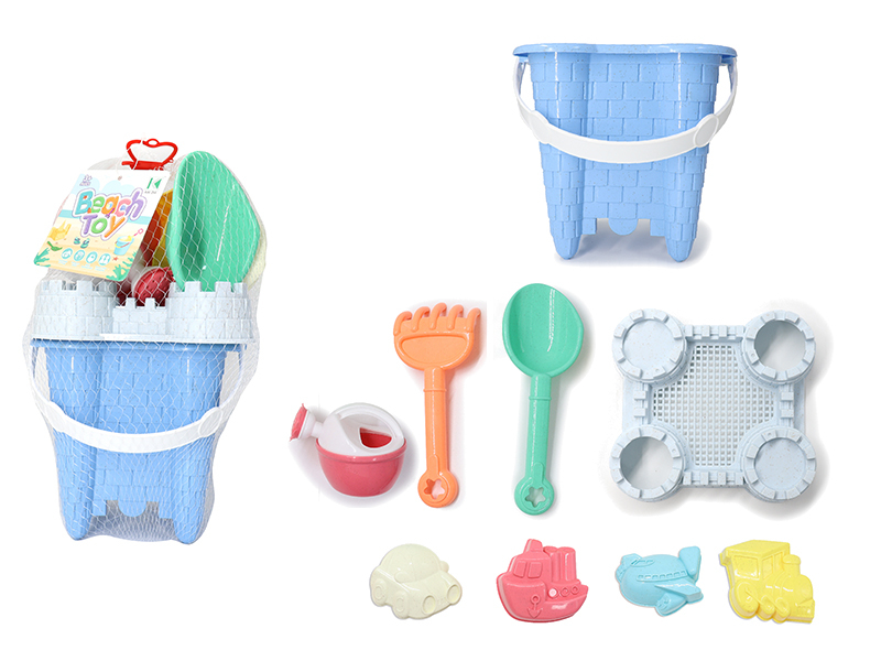 Wheat Straw Sand Bucket Set(9pcs)