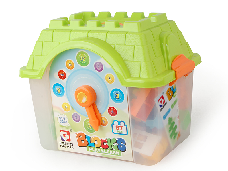 87PCS House Shape Barrel Building Blocks