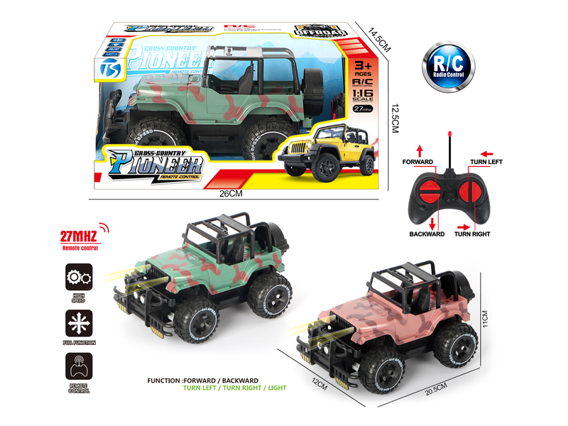 4Ch R/C Camo Wrangler Off Road Vehicle With Light