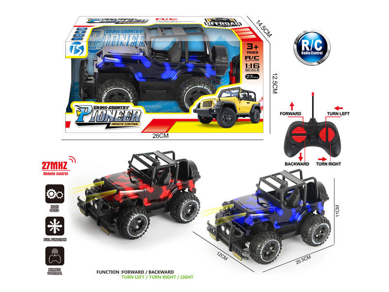 4Ch R/C Transparent Camo Wrangler Off-Road Vehicle With Light