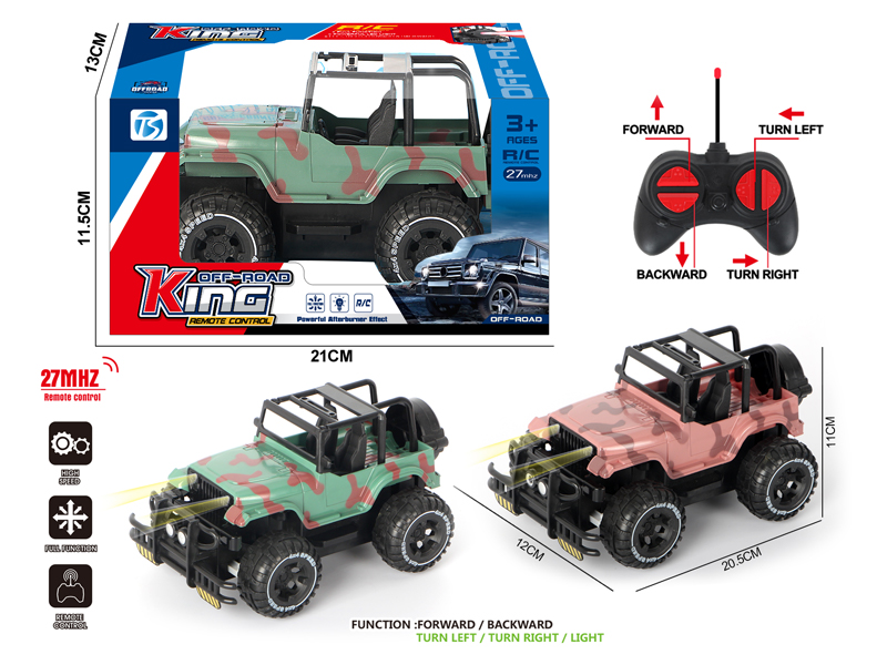 4Ch R/C Camo Wrangler Off Road Vehicle With Light
