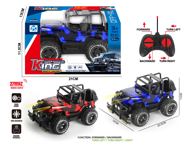 4Ch R/C Transparent Camo Wrangler Off-Road Vehicle With Light
