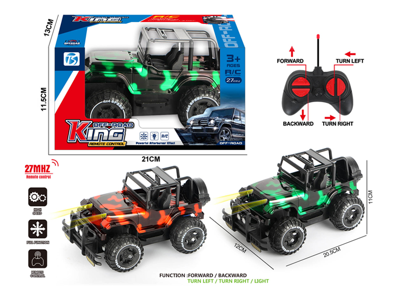 4Ch R/C Transparent Camou Wrangler Off-Road Vehicle With Light