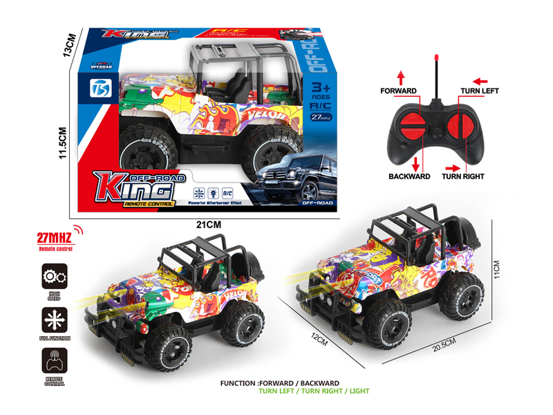 4Ch R/C Graffiti Wrangler Off-Road Vehicle With Light
