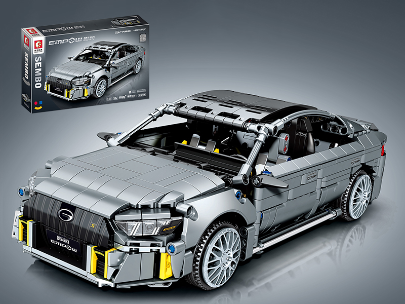 Car Model Building Blocks - Trumpchi A55 1:14 Dark Grey Edition 1244pcs