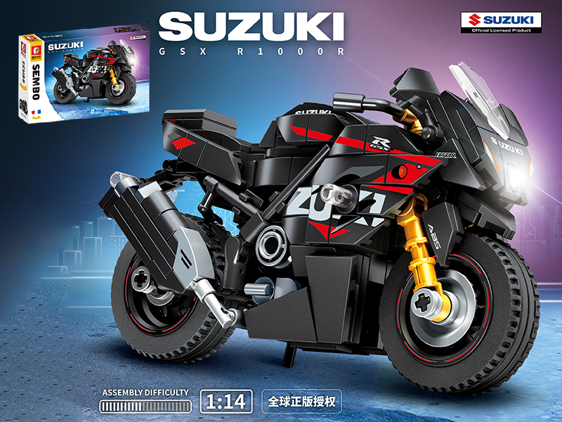 Car Model Building Blocks - 1:14 Suzuki gsxr1000r Motorcycle(326PCS)