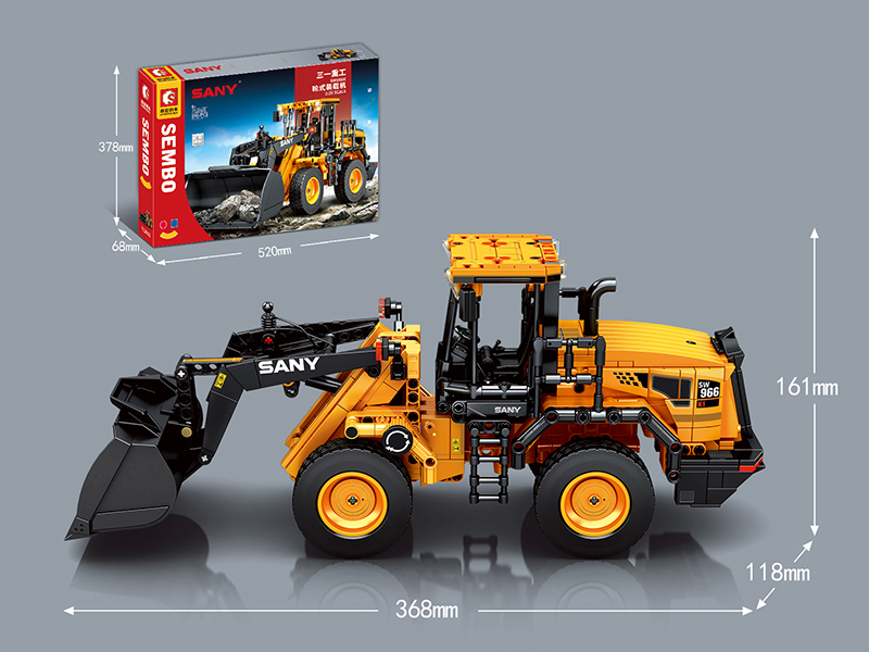 SW966K Wheel Loader 1:26 Scale Building Blocks