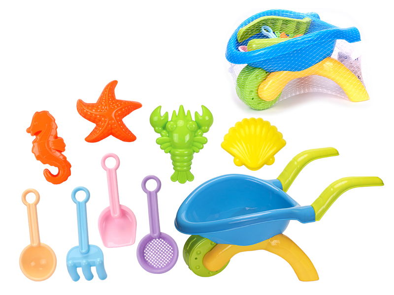 9Pcs Beach Cart Dinosaur Beach Bucket