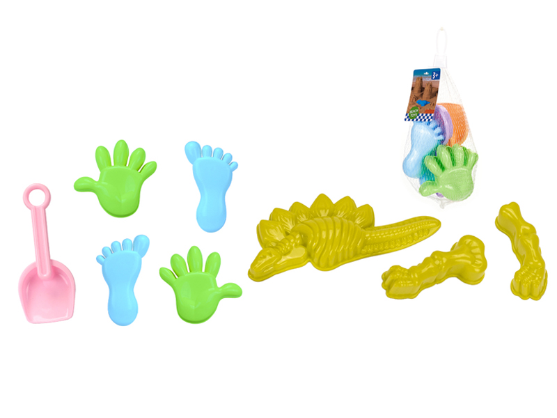 9Pcs Dinosaur Fossil Beach Toys