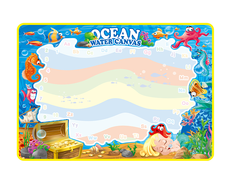 Mermaid Theme Doodle Magic Water Canvas