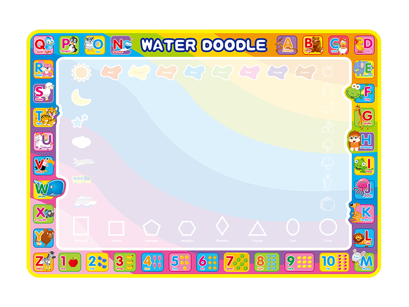 Alphabet Number Theme Doodle Magic Water Canvas