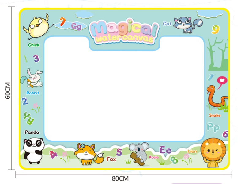 Animal Theme Doodle Magic Water Canvas