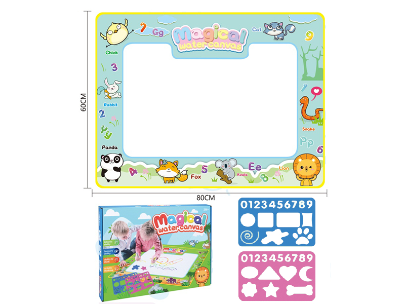 Animal Theme Doodle Magic Water Canvas