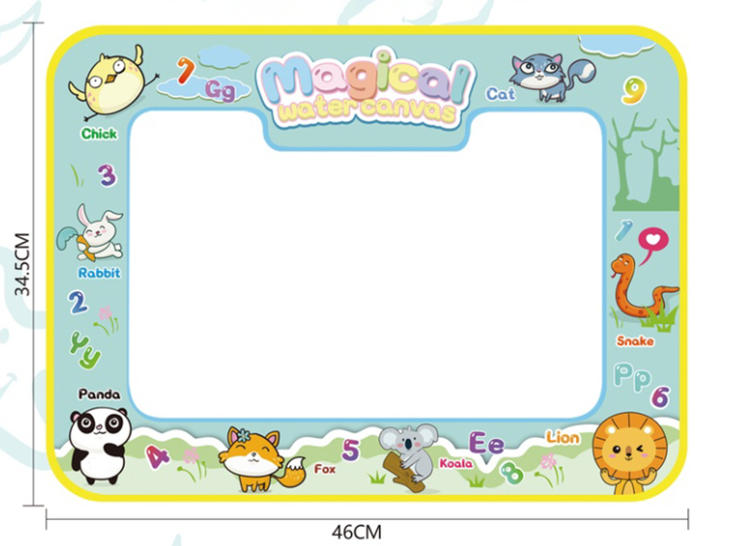 Animal Theme Doodle Magic Water Canvas