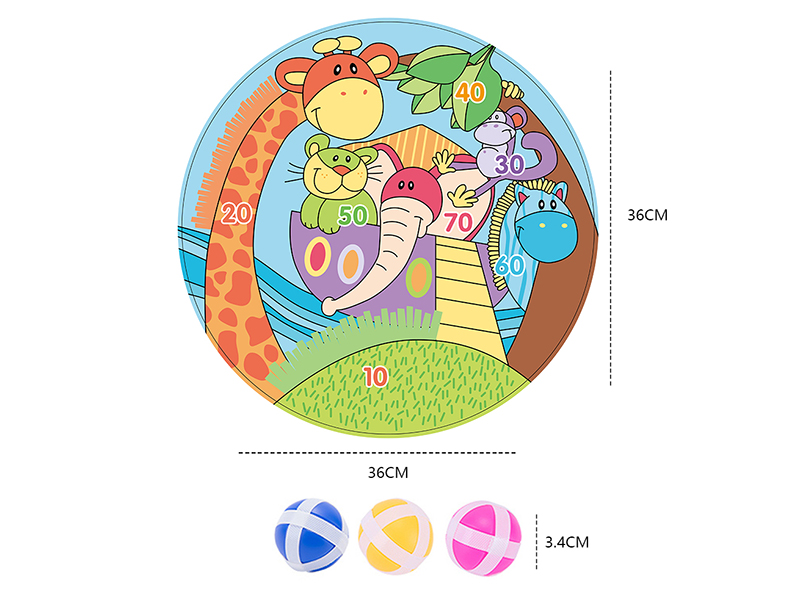 Animals Theme Velcro Dartboard