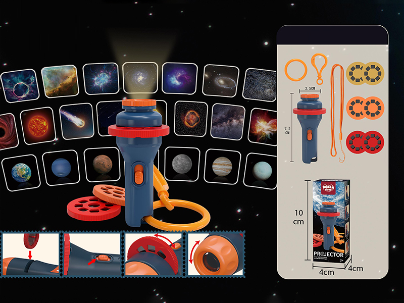 Projection Keychain Flashlight(Starry Sky Version)