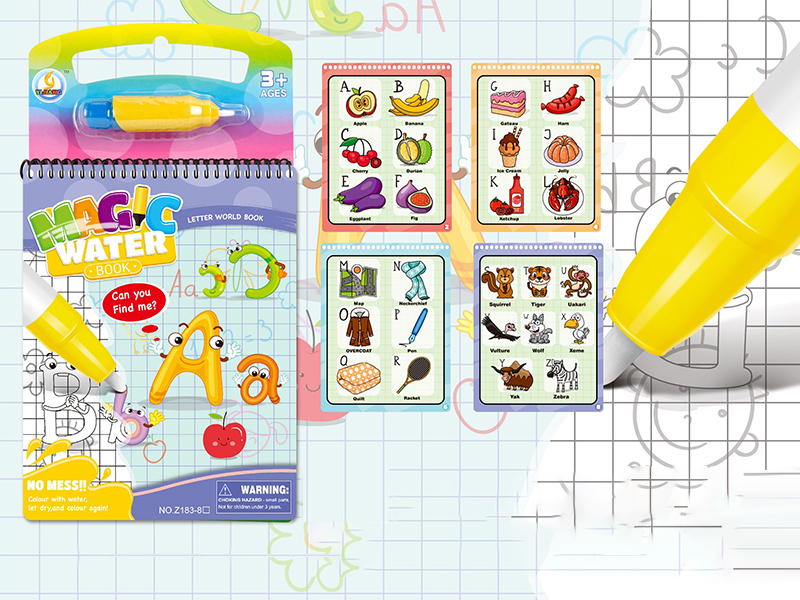 Alphabet World Magic Water Painting Book