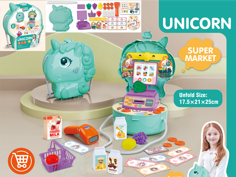 31PCS Unicorn Supermarket Shoulder Bag