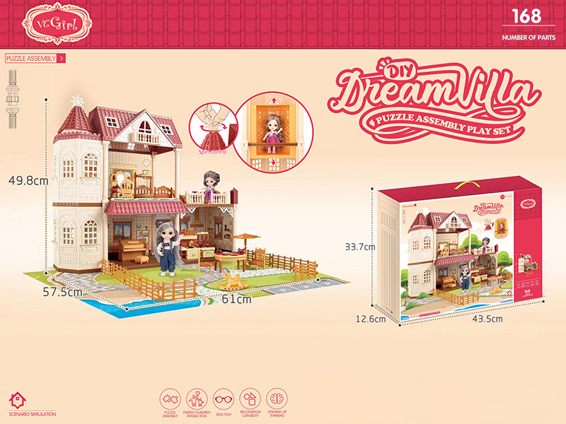 DIY Dream Villa(3 Rooms, 1 Courtyard With Double Deck Luxury Elevator)