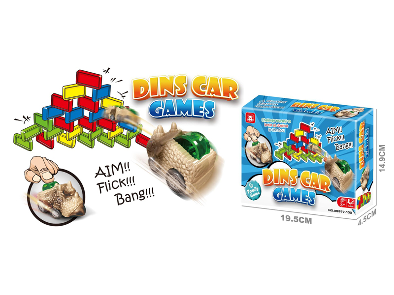 Dinosaur Car Collision Brick Game Toy