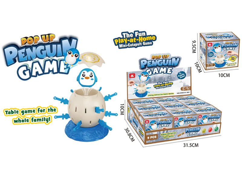 9Pcs Penguin Ejection Bucket Toy