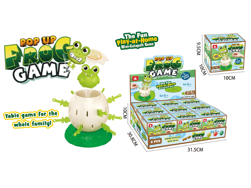 9Pcs Frog Ejection Bucket Toy