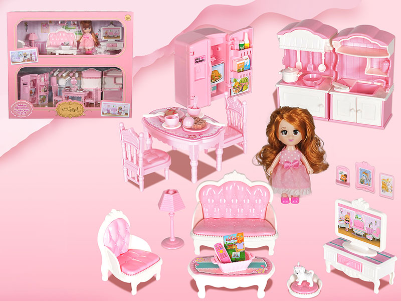 Living Room & Kitchen 2 In 1 Furniture Toys