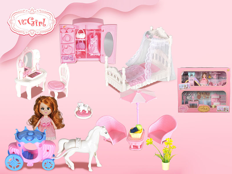 Bedroom & Leisurely Station 2 In 1 Furniture Toys