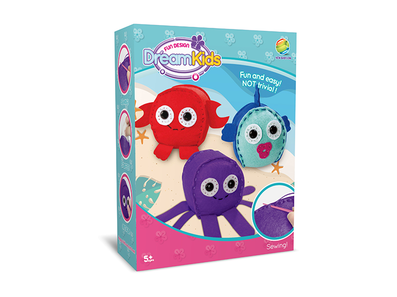 DIY Cartoon Stuffed Cotton Doll Sewing Kit Toy (Marine Animal)