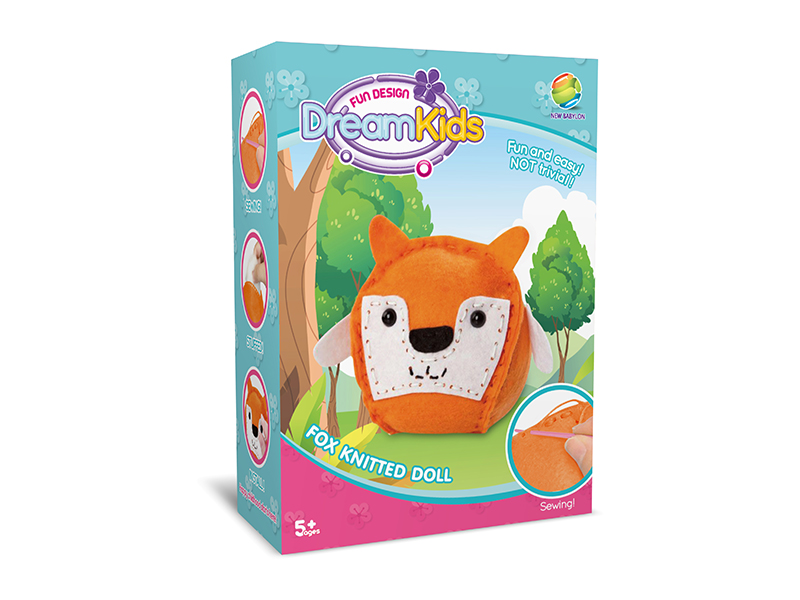 DIY Cartoon Stuffed Cotton Doll Sewing Kit Toy (Fox)