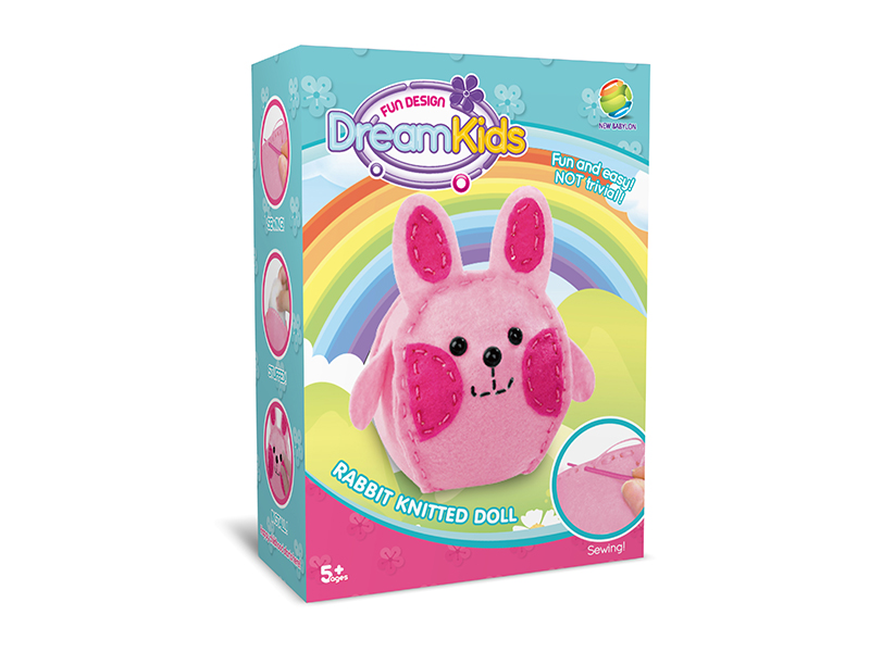 DIY Cartoon Stuffed Cotton Doll Sewing Kit Toy (Rabbit)