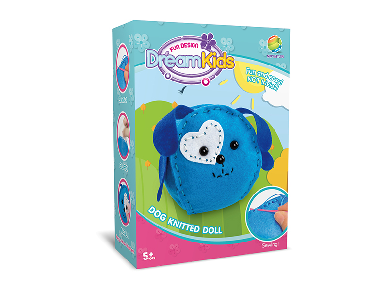 DIY Cartoon Stuffed Cotton Doll Sewing Kit Toy (Dog)