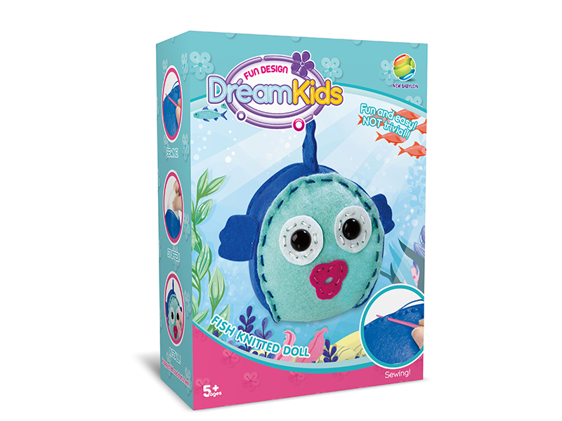 DIY Cartoon Stuffed Cotton Doll Sewing Kit Toy (Puffer)