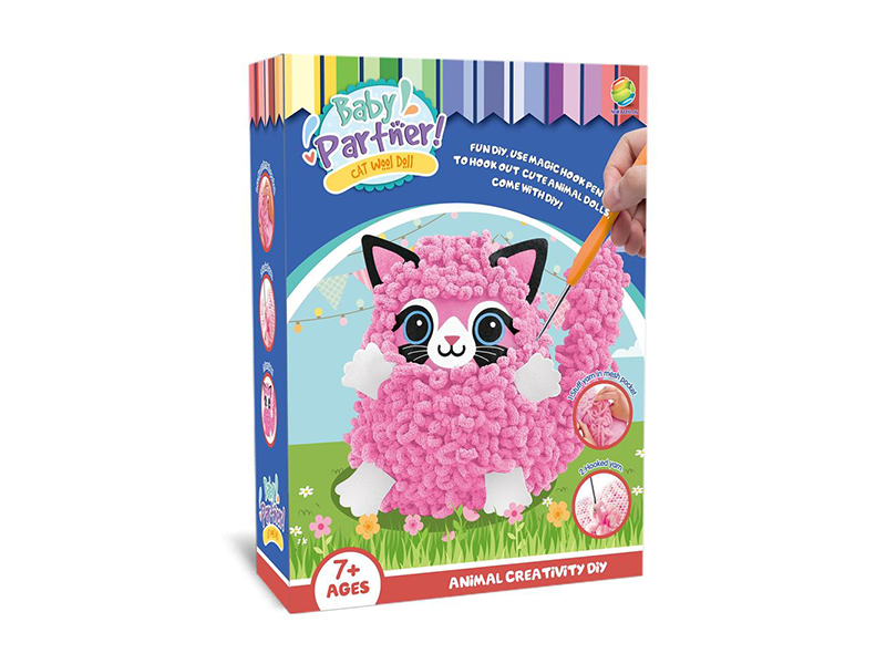 Handmade Knitted Animal Cat DIY Crochet Toys