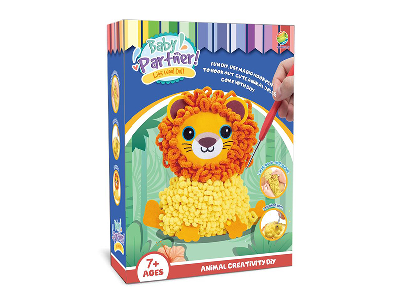 Handmade Knitted Animal Lion DIY Crochet Toys
