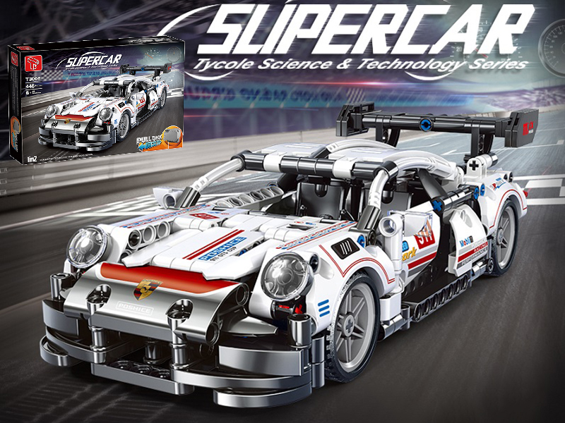 Pull Back Porsche Building Blocks Car 448PCS