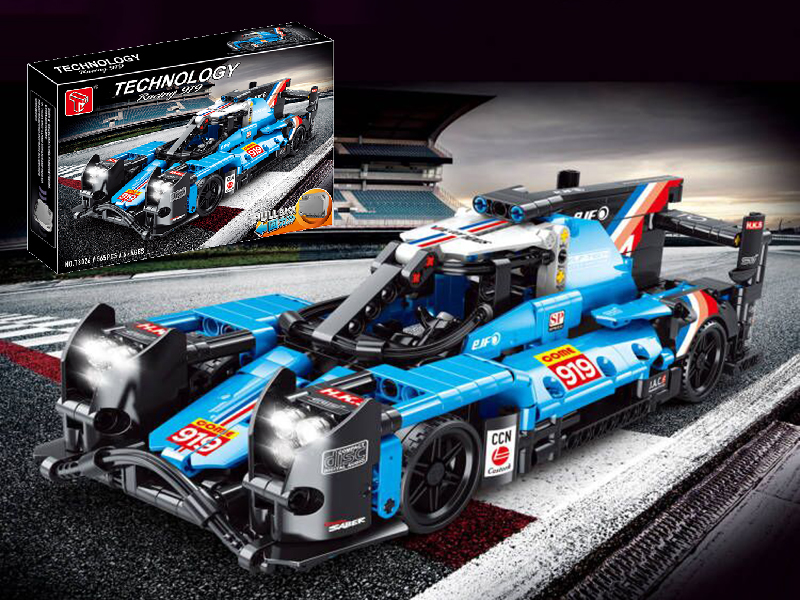 Pull Back Building Blocks Car - Porsche 919