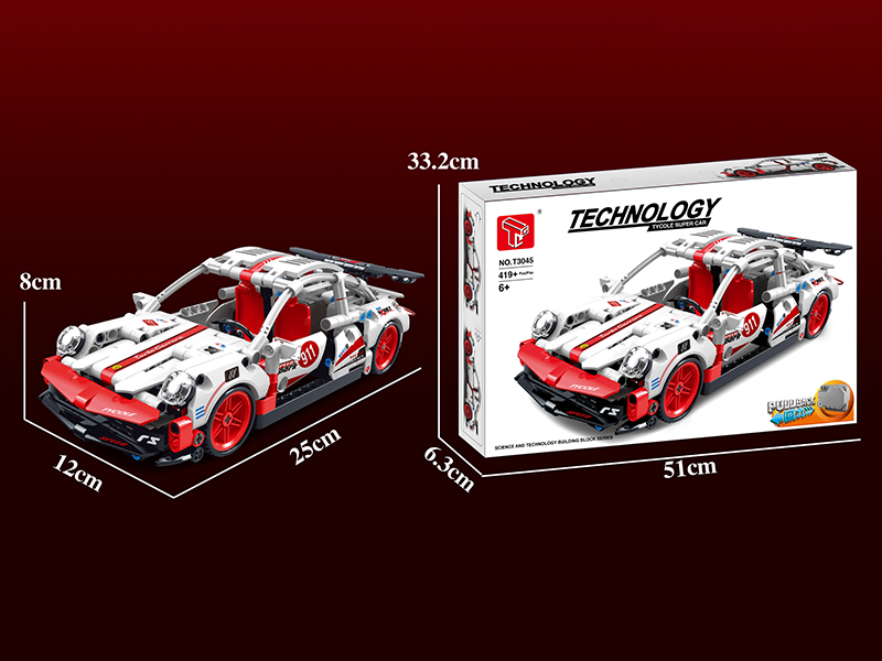 Pull Back Building Blocks Car - 911