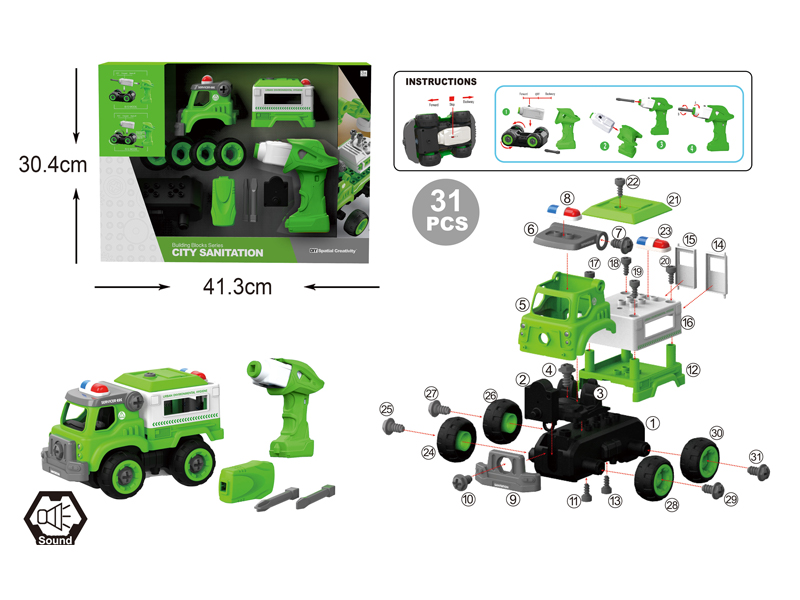 DIY Disassembly B/O Transport Vehicle 31Pcs